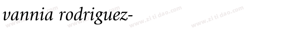 vannia rodriguez字体转换